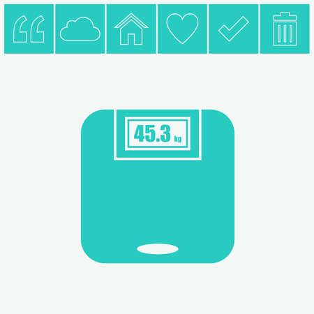 Web icon - scales, weighing, weight.のイラスト素材