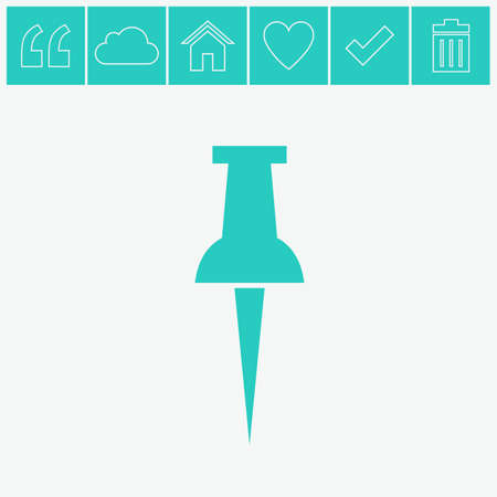 Pushpin vector icon.のイラスト素材