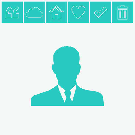 Business man avatar profile - vector icon.のイラスト素材