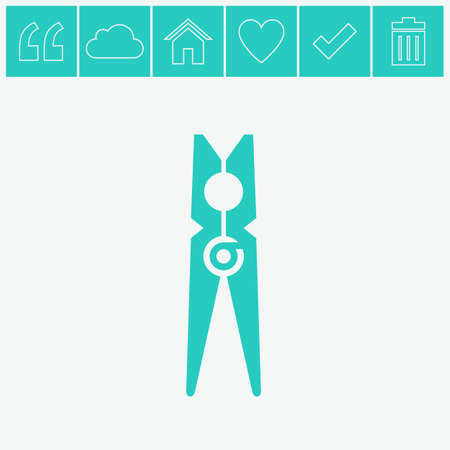 Clothes peg vector icon.のイラスト素材