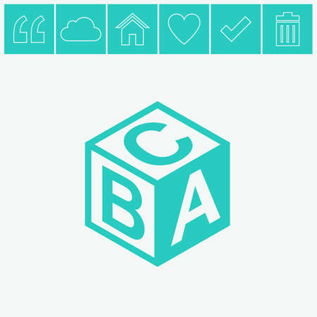 ABC block vector icon.のイラスト素材