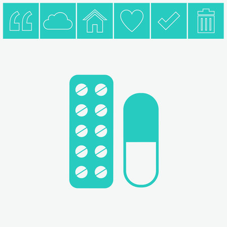 Pill vector icon.のイラスト素材