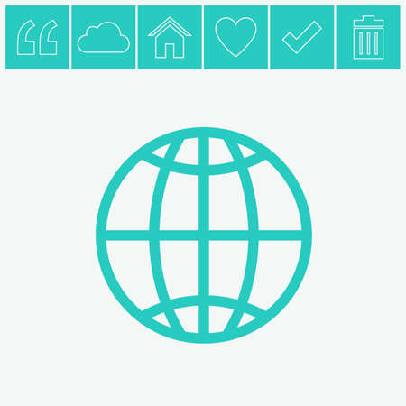 Globe earth vector icon.のイラスト素材
