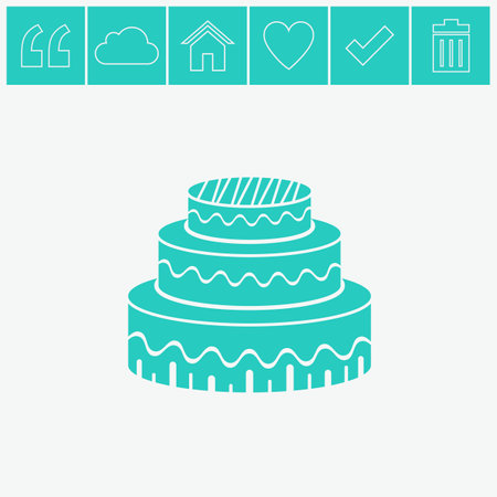 Cake vector icon.のイラスト素材