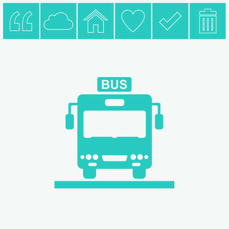 Bus vector icon. Public transport symbol.のイラスト素材
