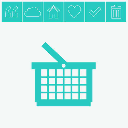 Shopping basket vector icon.のイラスト素材