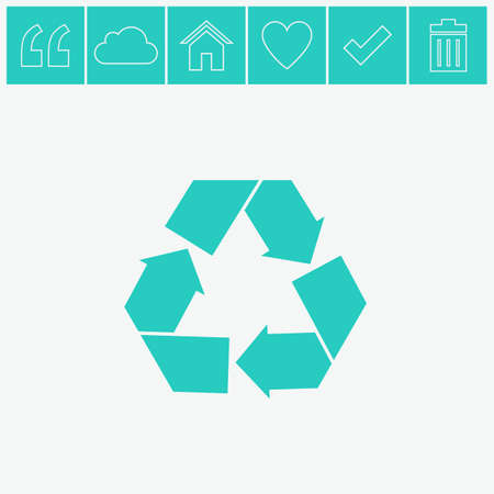 Recycle sign vector icon.のイラスト素材