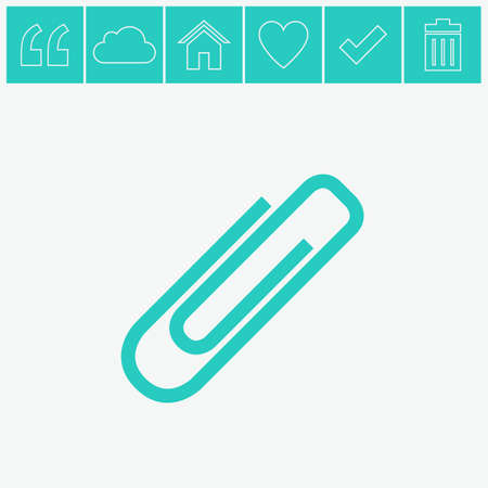 Paperclip vector icon.のイラスト素材
