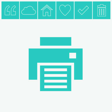 Printer vector icon.のイラスト素材