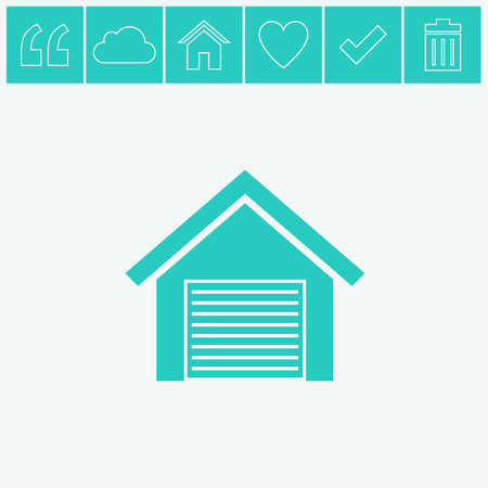 Garage vector icon.のイラスト素材