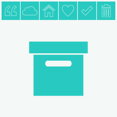 Box vector icon.のイラスト素材