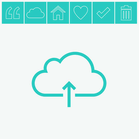 Cloud download icon.のイラスト素材