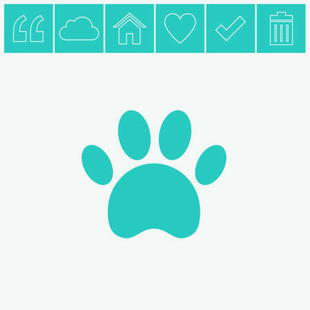 Paw vector icon.のイラスト素材