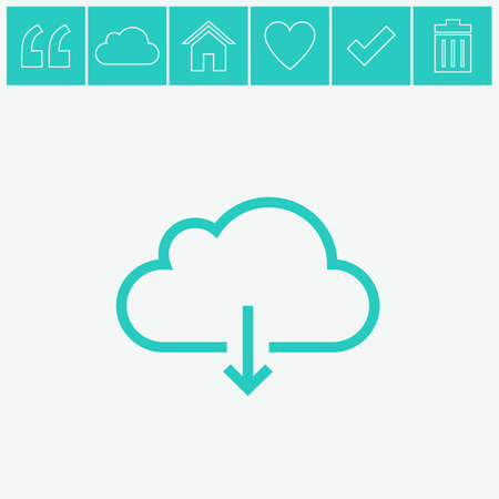 Cloud download icon.のイラスト素材