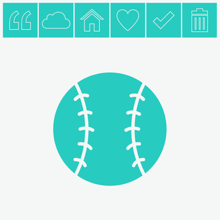 Baseball ball vector icon.のイラスト素材