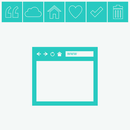 Browser window vector icon.のイラスト素材