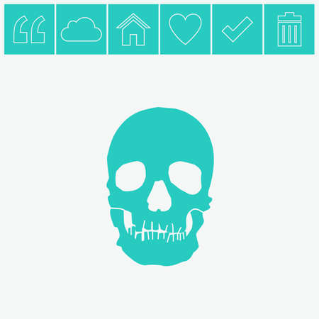 Skull vector icon.のイラスト素材