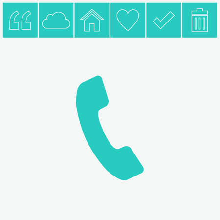 Telephone receiver vector icon.のイラスト素材