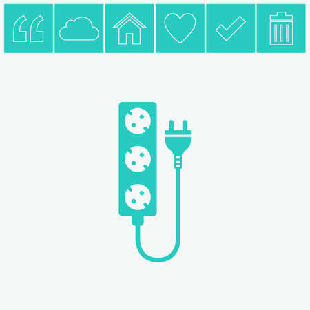 Extension cord vector icon.のイラスト素材