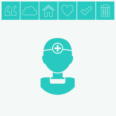 Doctor vector icon.のイラスト素材