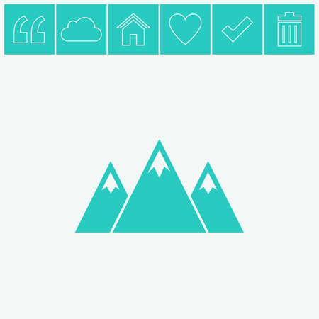 Mountain vector icon.のイラスト素材