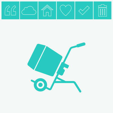 Concrete mixer vector icon.のイラスト素材
