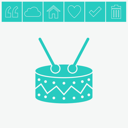 Drum vector icon.のイラスト素材