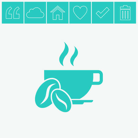 Coffee cup vector icon.のイラスト素材