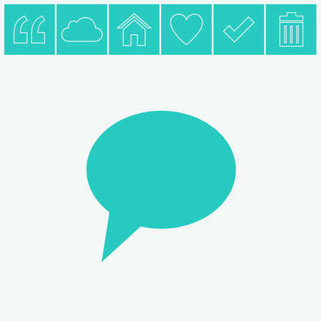 Speech bubble vector icon.のイラスト素材