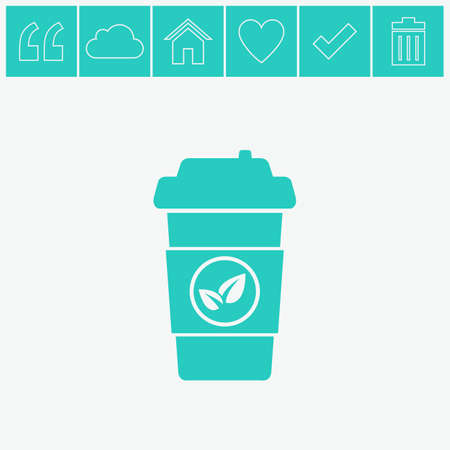 Tea cup vector icon.のイラスト素材