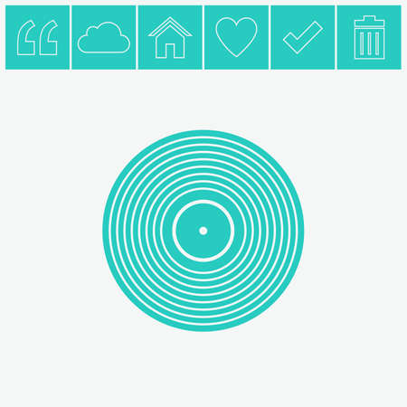 Vinyl record vector icon.のイラスト素材