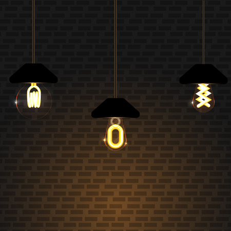 vintage light bulbのイラスト素材