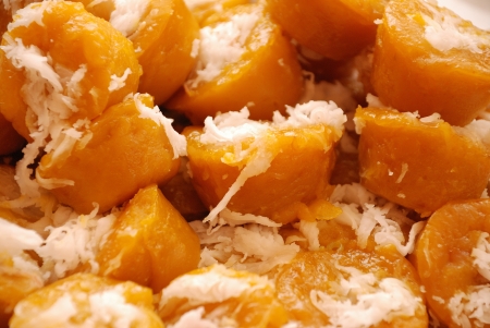 It made by toddy palm and scatter over with coconutの写真素材