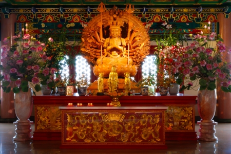 Chinese Temple, Nontaburi province, near Bangkok, Thailand のeditorial素材