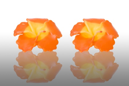 Aromatherapy candle on white background の写真素材