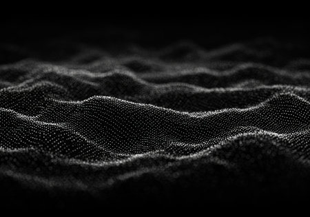 Abstract polygonal space low poly dark background with connecting dots and lines. Connection...