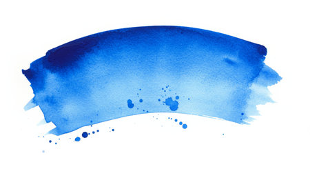 Abstract blue watercolor brush strokes painted background. Texture paper. Vector illustration.の写真素材