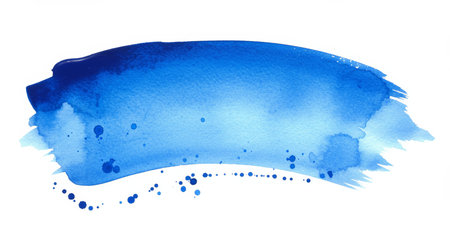 Abstract blue watercolor brush strokes painted background. Texture paper. Vector illustration.の写真素材