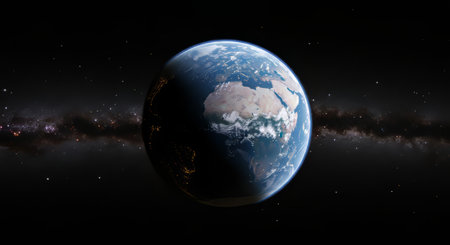 Earth from space showing the beauty of space exploration. 3D rendering