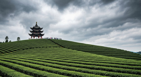 Tea Plantation in Thailand.の写真素材