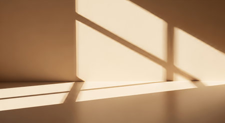 Sunlight through the window on a sunny day. 3d renderの写真素材