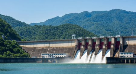 Hydroelectric power station in south korea Daegwallyeongの素材