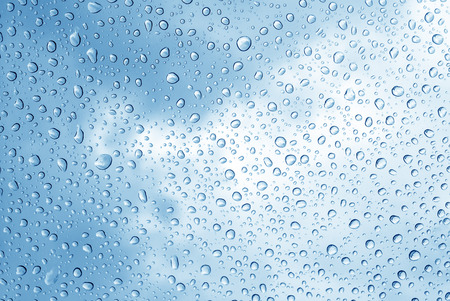 Raindrops on glassの写真素材