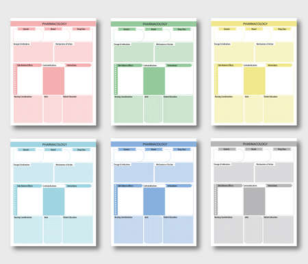 Pharmacology Nursing Student Templateのイラスト素材