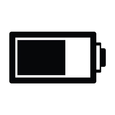battery icon on white background. vector illustration.のイラスト素材