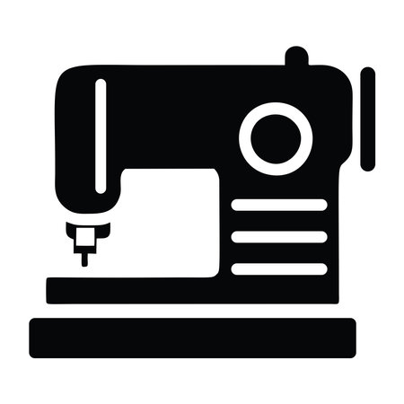 Sewing machine icon vector. Black illustration isolated on white background.のイラスト素材