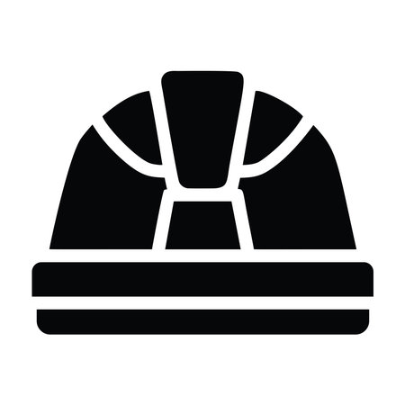 helmet construction silhouette style icon design, Construction work repair reconstruction industry build and project theme Vector illustrationのイラスト素材