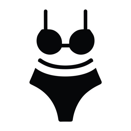 Swimsuit icon vector female swimsuit symbol for bikini in flat color glyph pictogram illustrationのイラスト素材