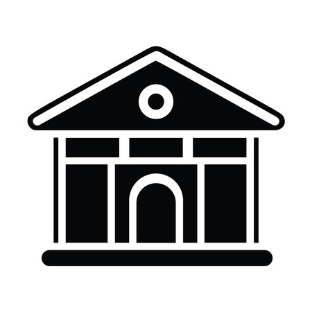 house icon over white background, silhouette style, vector illustration block styleのイラスト素材