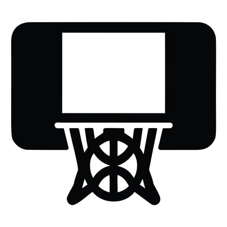 Basketball hoop icon. Simple illustration of basketball hoop vector icon for webのイラスト素材